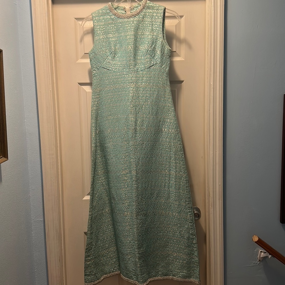 Authentic Guatemalan weaved Brocade long dress.